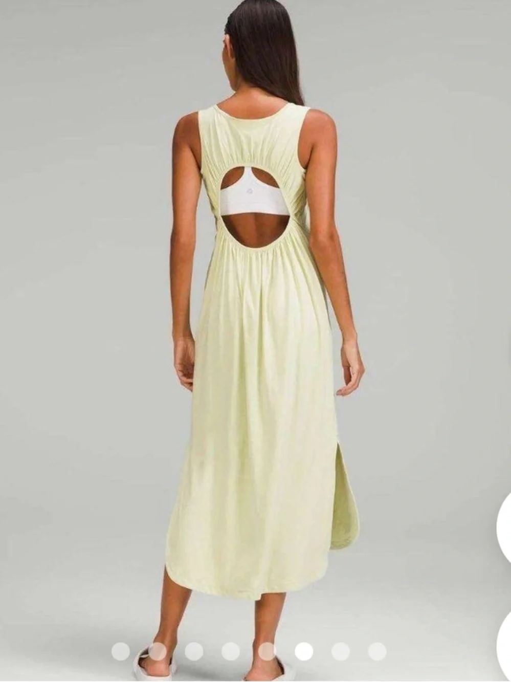 Lululemon Pima Cotton Open-Back Dress in Dewy size 4 *tiny flaw*